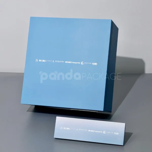 Sky Blue Magnetic Gift Box with Custom Inserts