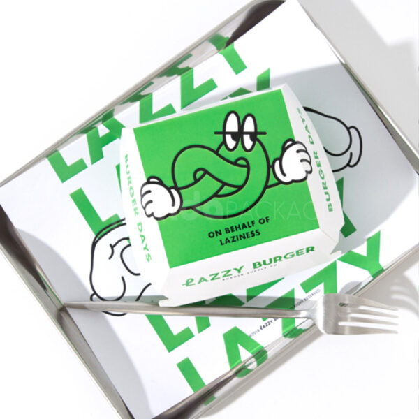 Bold Burger Packaging with Playful Branding