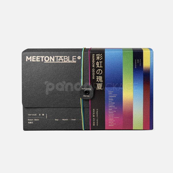 Modern Rainbow Foil Coffee Packaging Box