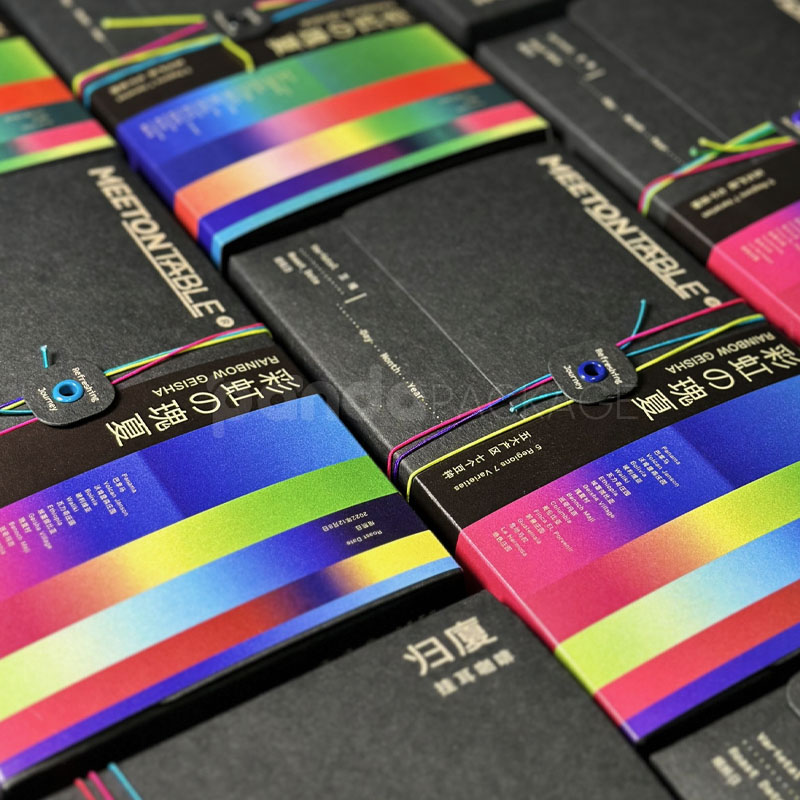 Modern Rainbow Foil Coffee Packaging Box