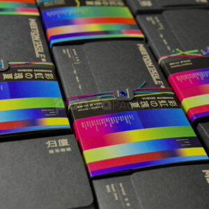 Modern Rainbow Foil Coffee Packaging Box