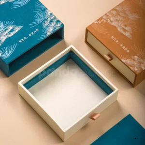 Mountain-Inspired Drawer Gift Box with Earth and Sky Tones