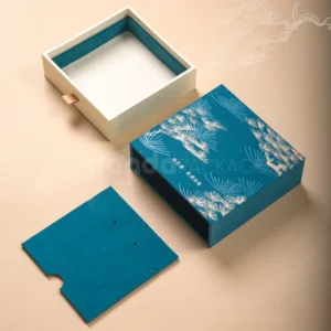 Mountain-Inspired Drawer Gift Box with Earth and Sky Tones
