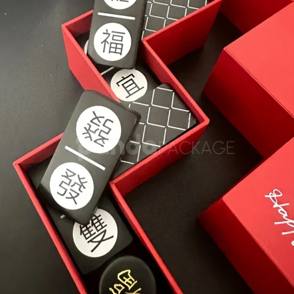 Creative Zigzag Fold-Out Gift Box with Red & Black Contrast Design