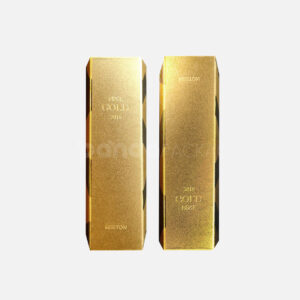 Gold Bar-Inspired Folding Box with Metallic Finish
