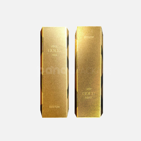 Gold Bar-Inspired Folding Box with Metallic Finish