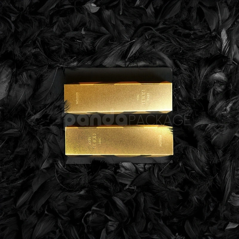 Gold Bar-Inspired Folding Box with Metallic Finish