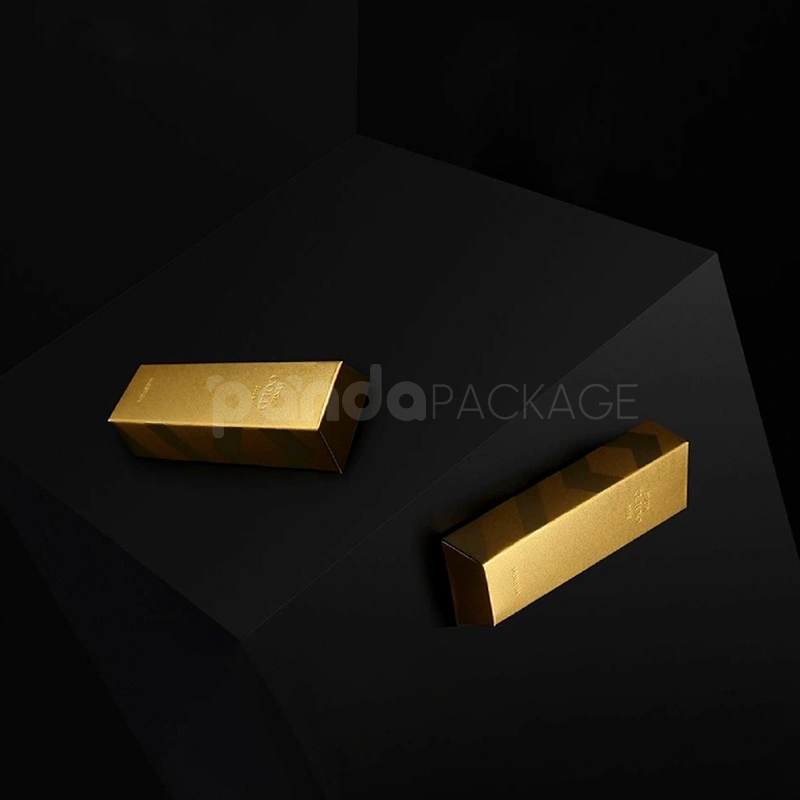 Gold Bar-Inspired Folding Box with Metallic Finish