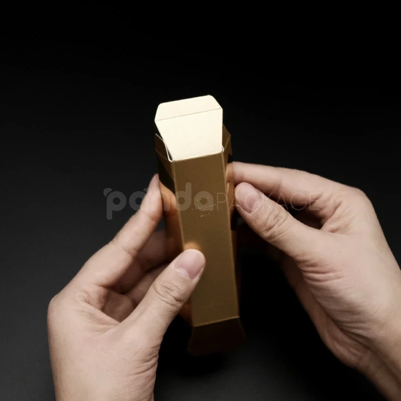 Gold Bar-Inspired Folding Box with Metallic Finish