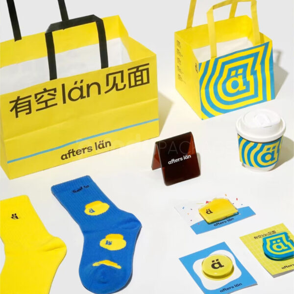 Playful Yellow & Blue Food Packaging Box Set