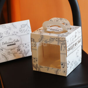 French-Style Window Cake Box with Handle
