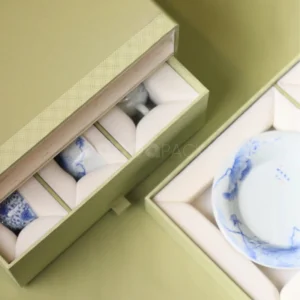 Premium Ceramic Teacup Gift Box with Double Drawer Design