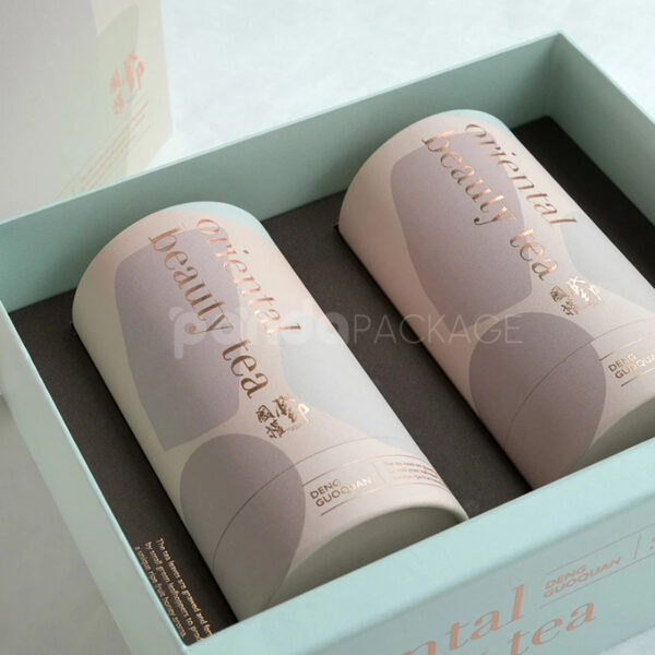 Pastel Gradient Cylinder Packaging for Skincare Sets