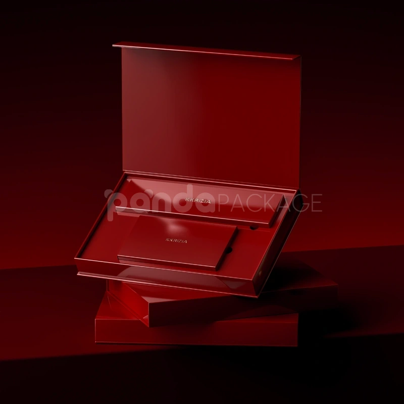 High-Gloss Red Rigid Magnetic Gift Box