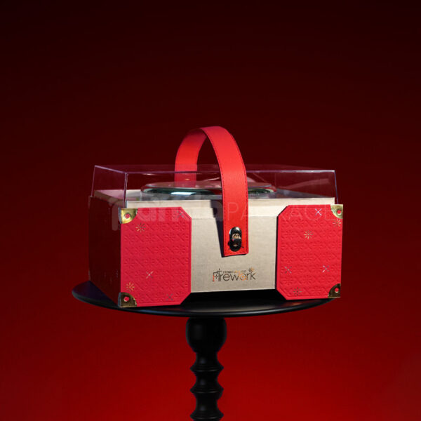 Festive Luxury Gift Box with Red & Gold Accents