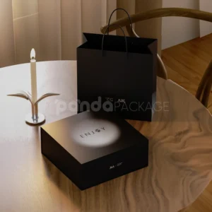 Matte Black Luxury Gift Box with Magnetic Closure