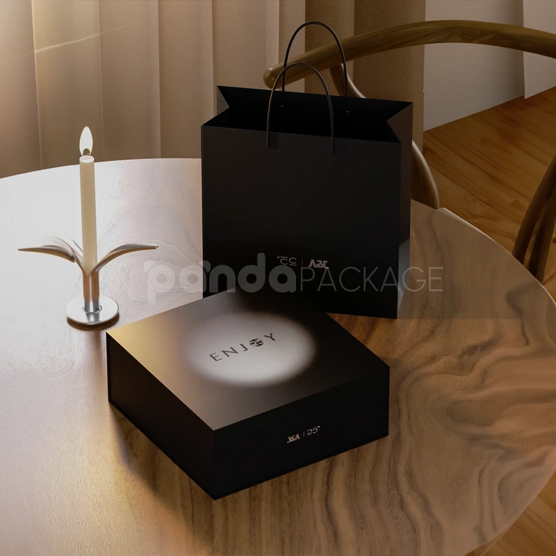 Matte Black Luxury Gift Box with Magnetic Closure