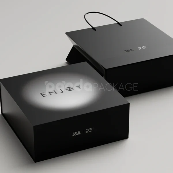 Matte Black Luxury Gift Box with Magnetic Closure