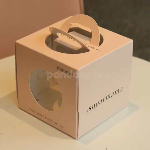 Minimalist Window Bakery Gift Box with Handle