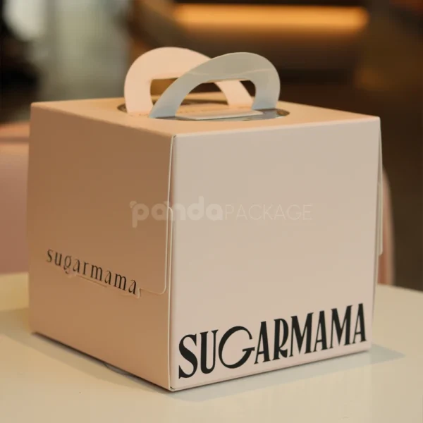 Minimalist Window Bakery Gift Box with Handle