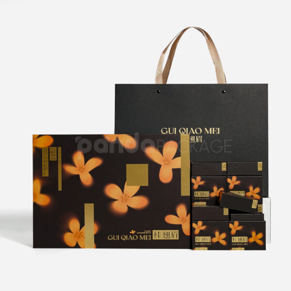 Luxury Mooncake Gift Box with Floral Accents