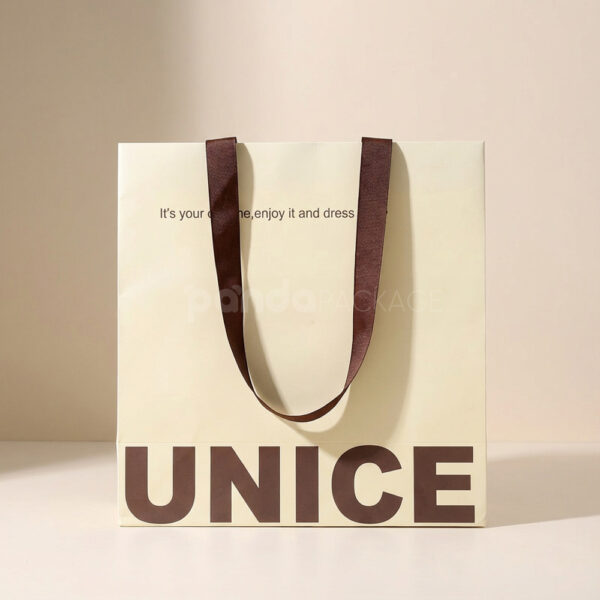 UNICE Premium Paper Bag with Wide Satin Ribbon Handles