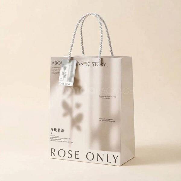Minimalist Gift Bag with Artistic Shadow Design