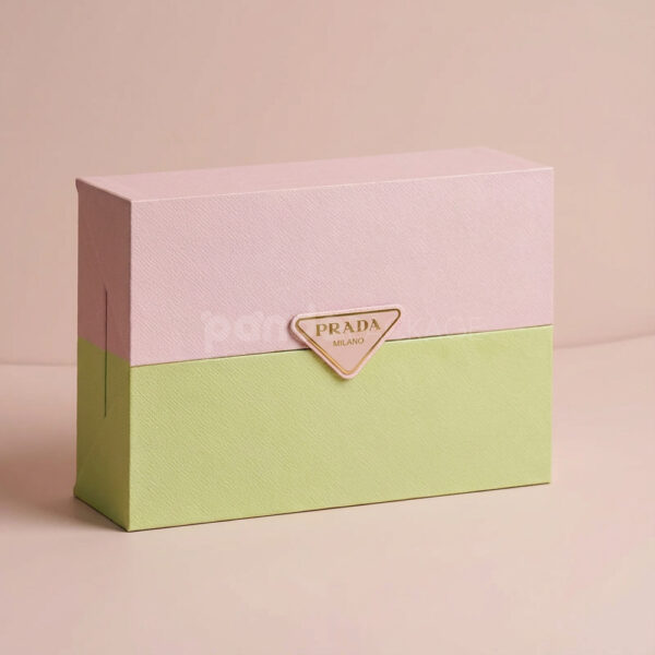Pastel Gradient Gift Box with Envelope Flap and Textured Finish