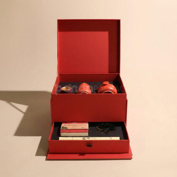 Premium Red Rigid Gift Box with Magnetic Closure