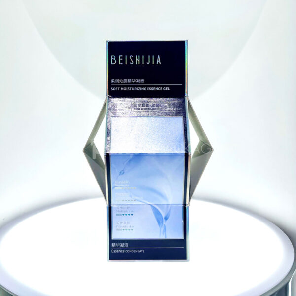 Luxury Geometric Skincare Box with Metallic Diamond Panels