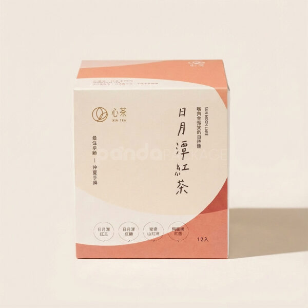 Elegant Tea Packaging Box with Minimalist Pastel Design