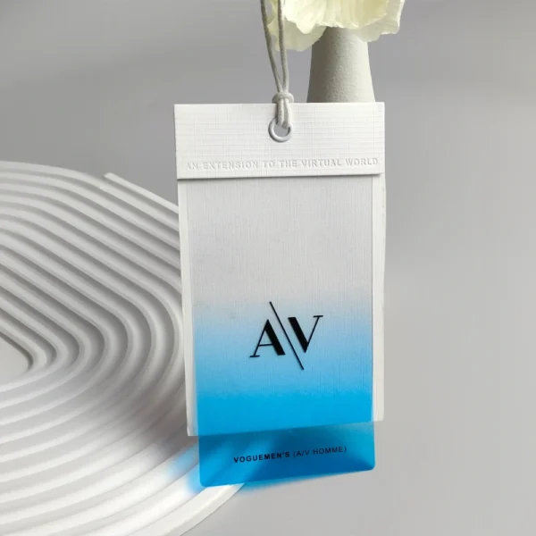 Minimalist Blue Gradient Hang Tags with Modern Typeface