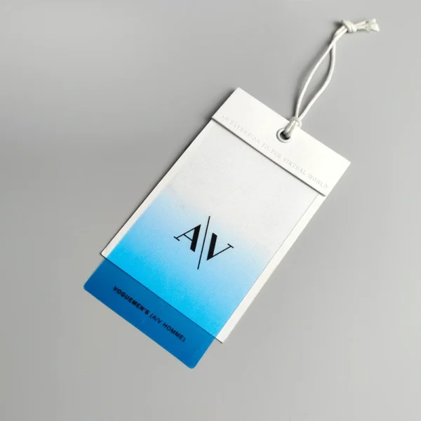 Minimalist Blue Gradient Hang Tags with Modern Typeface
