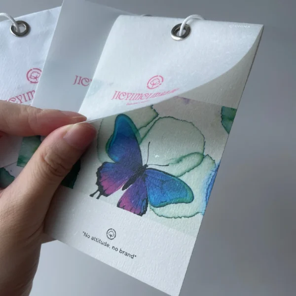 Double-Layer Butterfly Hang Tags with Transparent Overlay