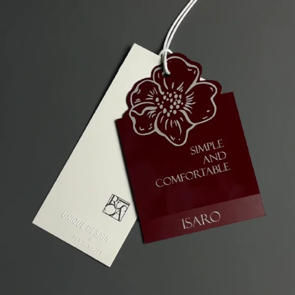 Floral Line Art Hang Tags with Luxury Matte Finish