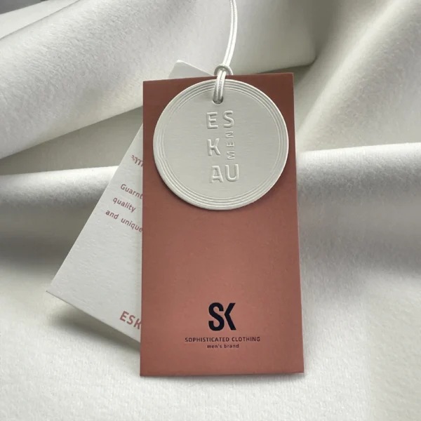 Dual-Layer Embossed Hang Tags with Circular Accent