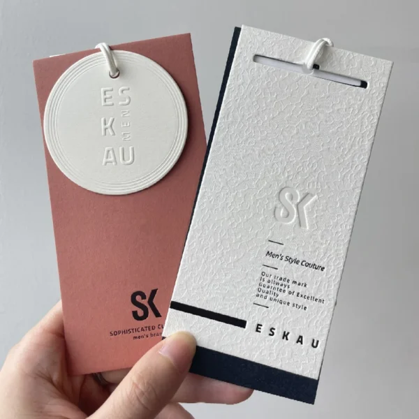 Dual-Layer Embossed Hang Tags with Circular Accent