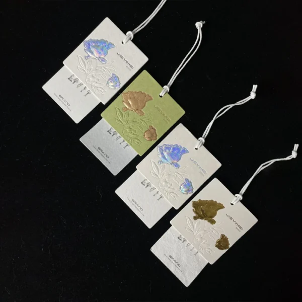 Foil-Stamped Ocean Animal Hang Tags with Nature-Inspired Illustrations