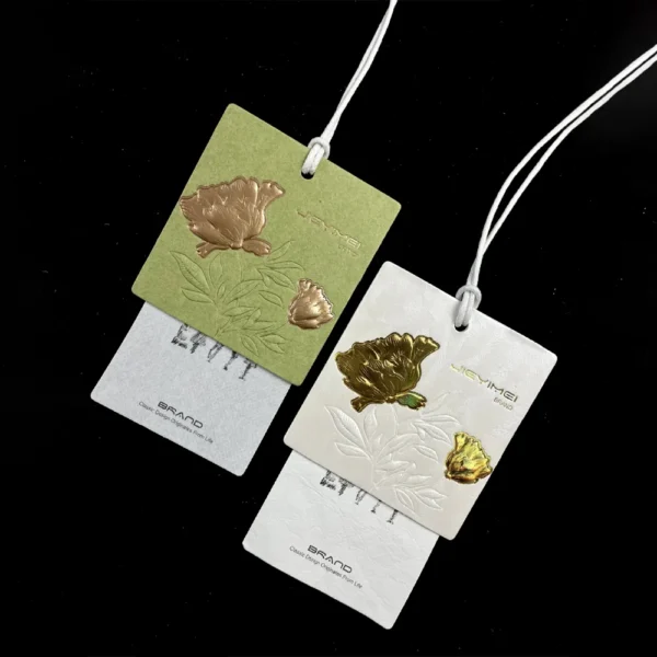 Foil-Stamped Ocean Animal Hang Tags with Nature-Inspired Illustrations