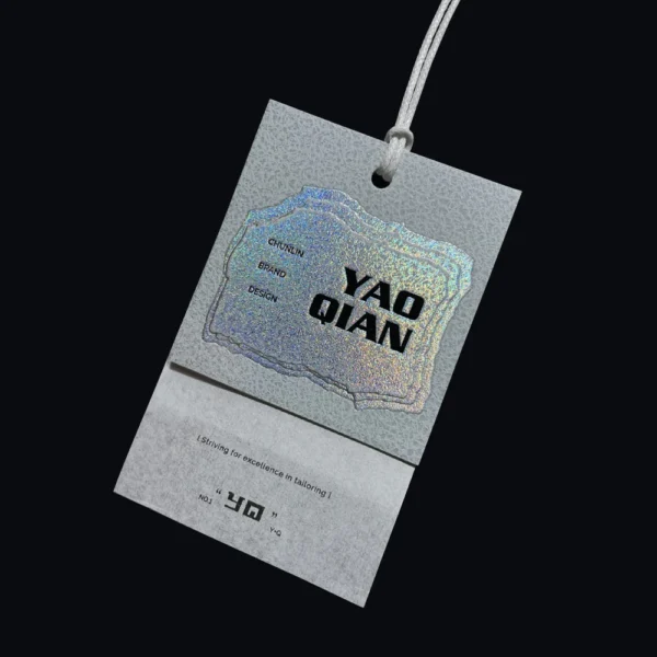 Holographic Logo Hang Tags with Premium White Card Base
