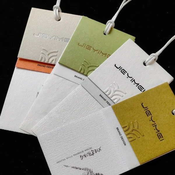 Two-Tone Nature-Inspired Hang Tags with Illustrated Elements