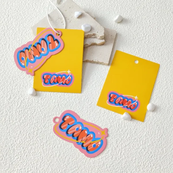Colorful Graffiti-Style Vinyl Sticker Tags