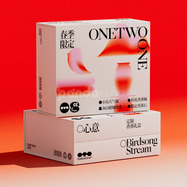 Illustrated Red & White Gift Box with Custom Inserts