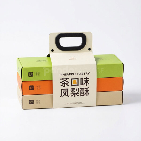 Modern Colorblock Treat Box with Slide-Out Drawer and Portable Tote