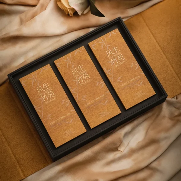 Deluxe Brown Rigid Gift Box with Transparent Lid and Compartments
