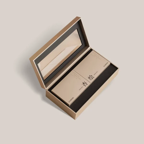Modern Dual-Window Gift Box with Magnetic Closure