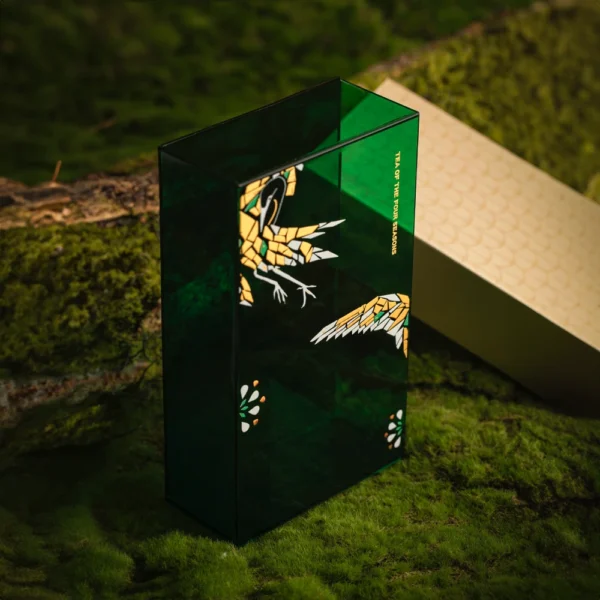 Elegant Bamboo & Cicada Gift Box in Green and Gold