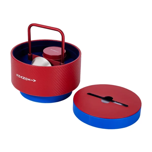 Round Festive Gift Box with Handle