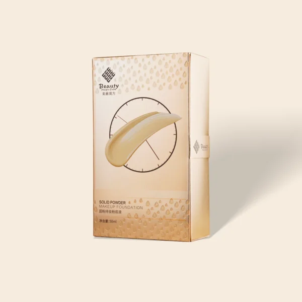 Gold Foil Eye Mask Packaging with Embossed Texture and Minimalist Design