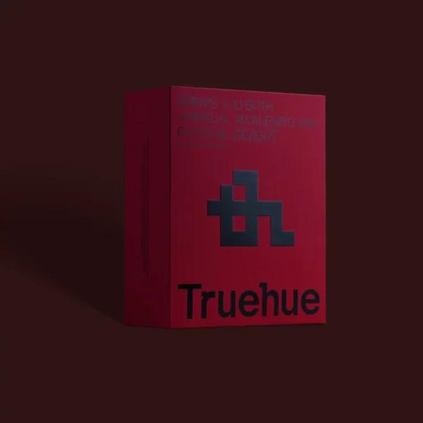 Dark Red Rigid Lid and Base Box with Black Logo Print